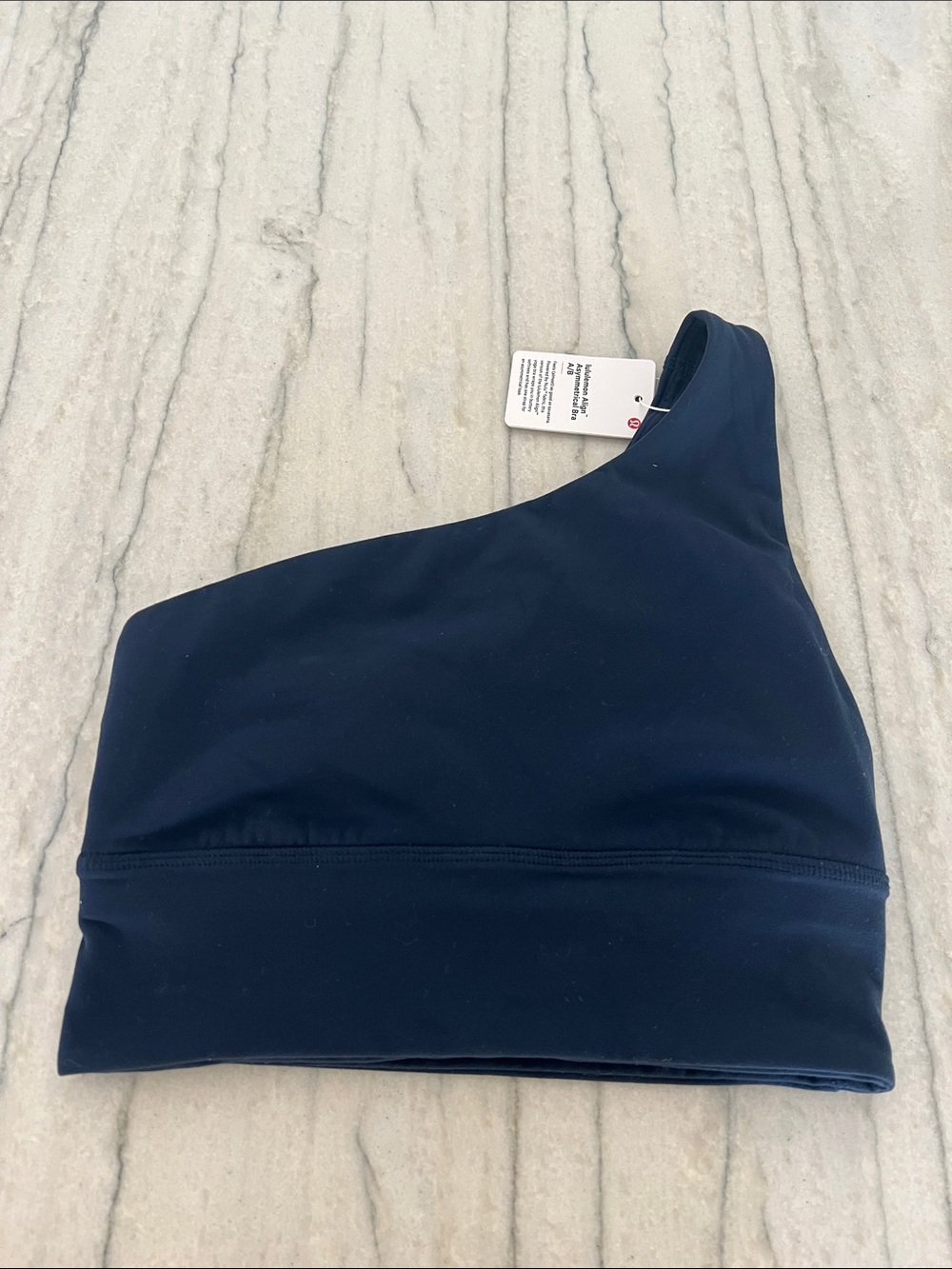 lululemon athletica One-Shoulder bra dance Top in Navy.  Size 2